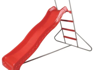 Children’s Outdoor Plastic Garden Playground – 6ft Wavy Slide with Luxury Metal Ladder. Slide Height: 120 cm – Size: 282×130×165 cm