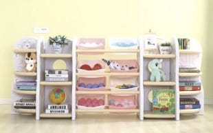 Plastic toys organizer storage box shelf.  size ;225x36x91cm