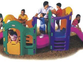 Indoor & Outdoor Plastic Playset with 2 Slides | Size: 420x110x165 cm