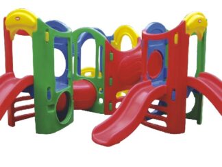 Indoor & Outdoor Plastic Playhouse with 3 Slides | Kids Activity | Size: 420x360x165 cm