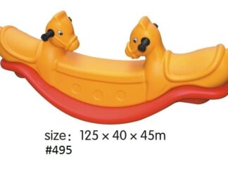 Double Plastic Seesaw – Kids Playground Toy – Size: 125×40×60 cm