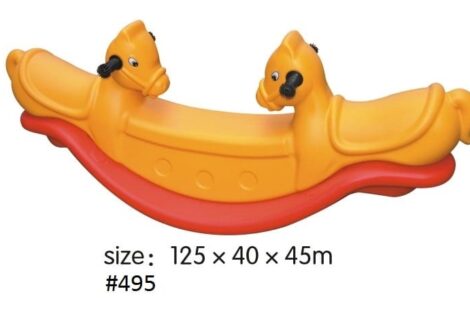 Double Plastic Seesaw – Kids Playground Toy – Size: 125×40×60 cm