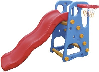 Indoor Plastic Slide with Basketball Hoop – Size: 158x84x103 cm