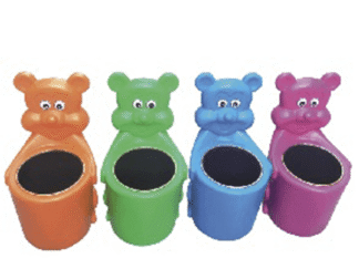 Plastic Trash Bin for Kids Rooms or Classrooms – Fun Colorful Design – Size: 45×30×70 cm