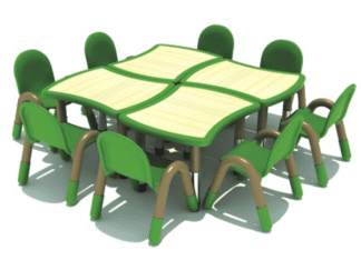 Indoor and outdoor wooden adjustable table. size;125x125x45-55cm