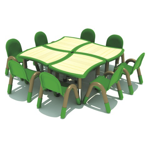 Indoor and outdoor wooden adjustable table. size;125x125x45-55cm