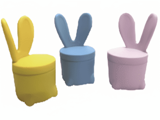 Kids Bunny Stool with Storage Space Toddler Table All-in-One Multi Activity Playset, Toddler Building Blocks Toys for Learning & Playing, Water & Sand Game- Size: 32m x 53cm