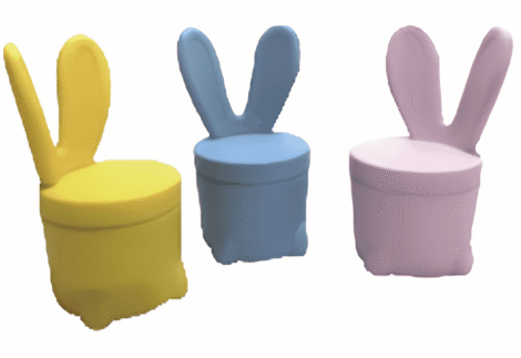 Kids Bunny Stool with Storage Space Toddler Table All-in-One Multi Activity Playset, Toddler Building Blocks Toys for Learning & Playing, Water & Sand Game- Size: 32m x 53cm