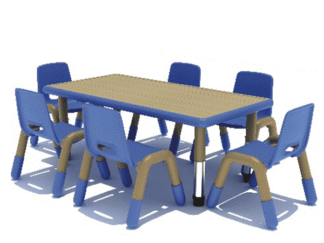 Kindergarten Kids Eating Desk Children's wooden rectangle Table. size; 120x60x45cm