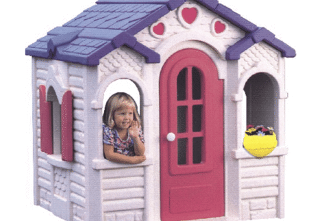 Plastic Kids Playhouse with Bell – Indoor Toy – Pink – Size: 125×135×144 cm