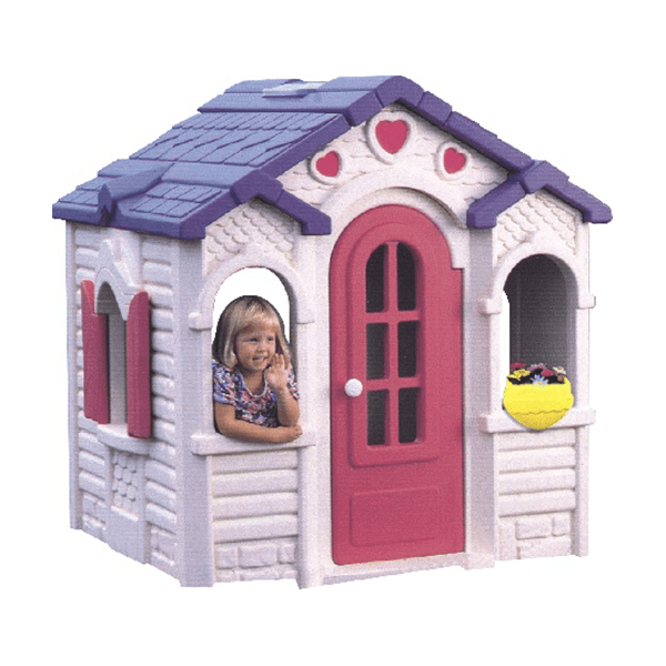 Plastic Kids Playhouse with Bell – Indoor Toy – Pink – Size: 125×135×144 cm - Image 3