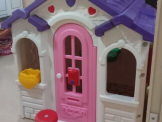Plastic Kids Playhouse with Bell – Indoor Toy – Pink – Size: 125×135×144 cm