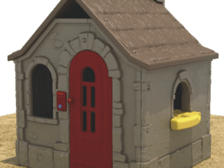 Indoor & Outdoor Plastic Playhouse for Kids with Bell – Size: 140×128×163 cm