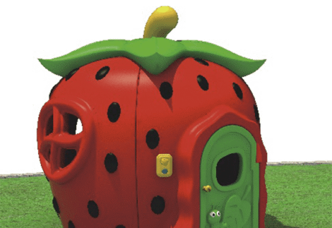 Strawberry Plastic Playhouse for Kids – Indoor & Outdoor Toy – Size: 175×156×175 cm