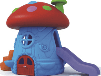 Kids Mushroom Playhouse with Slide – Indoor & Outdoor Plastic Toy – Size: 135×65×125 cm