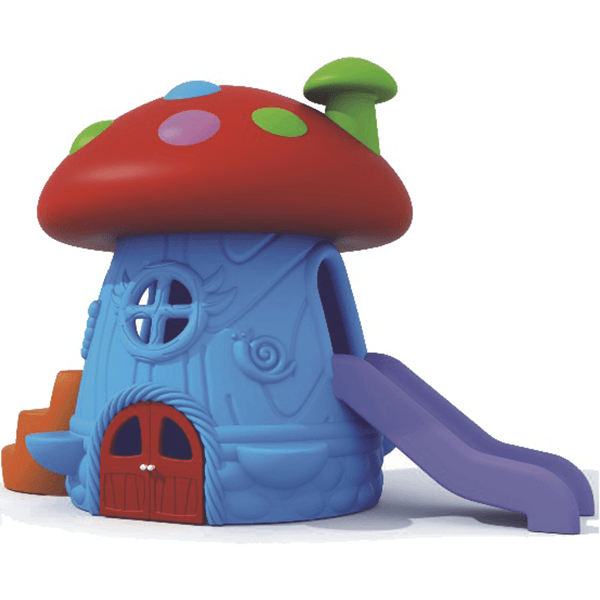 Kids Mushroom Playhouse with Slide – Indoor & Outdoor Plastic Toy – Size: 135×65×125 cm