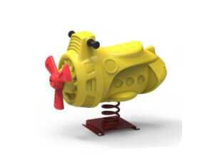 OUTDOOR PLAYGROUND-YELLOW PLASTIC SPRING RIDER -ROCKING TOY –