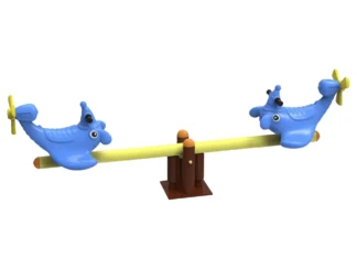 Outdoor Playground Spring Seesaw – 2 Seaters – For Kids & Adults – Size: 200×50×90 cm