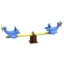 OUTDOOR PLAYGROUND 2 SEATER SPRING SEESAW FOR KIDS AND ADULTS SIZE ; 200X50X90CM