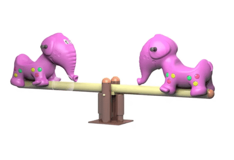 Outdoor Playground Spring Seesaw – 2 Seaters – For Kids – Size: 200×50×90 cm