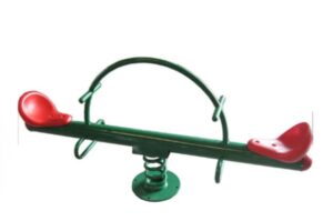 OUTDOOR PLAYGROUND 2 SEATER SPRING SEESAW FOR KIDS SIZE ; 200X22X76CM