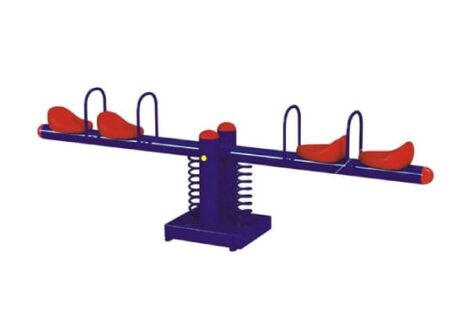 Outdoor Playground Spring Seesaw – 4 Seaters – For Kids – Size: 300×45×85 cm