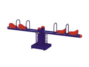 OUTDOOR PLAYGROUND FOUR SEATER SPRING SEESAW FOR KIDS SIZE ; 300X45X85CM