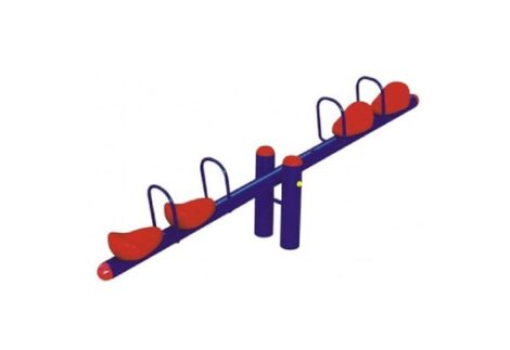 Outdoor Playground Spring Seesaw – 4 Seaters – For Kids – Size: 300×40×85 cm