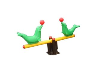 Outdoor Playground Spring Seesaw – 2 Seaters – For Kids – Size: 244×43×130 cm