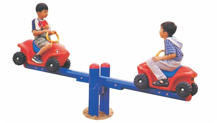 Outdoor Playground Spring Seesaw – 2 Seaters – For Kids – Size: 220×43×110 cm