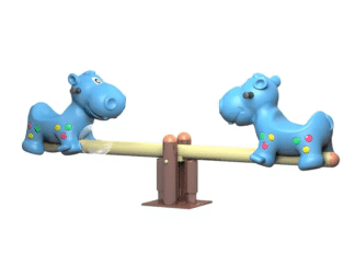 Outdoor Playground Spring Seesaw – 2 Seaters – For Kids – Size: 200×50×90 cm