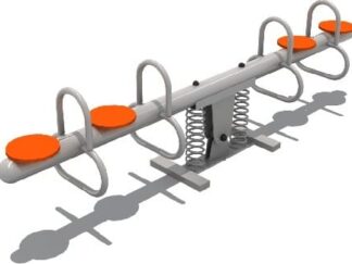 Outdoor Playground Spring Seesaw – 4 Seaters – For Kids – Size: 450×60×85 cm