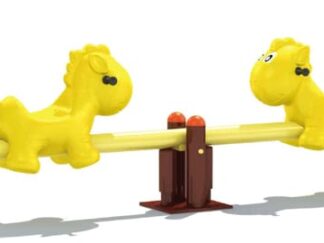 Outdoor Playground Spring Seesaw – 2 Seaters – For Kids & Adults – Size: 200×50×90 cm