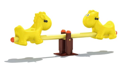 Outdoor Playground Spring Seesaw – 2 Seaters – For Kids & Adults – Size: 200×50×90 cm