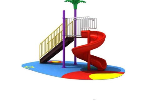 Indoor & Outdoor Playground S-Shaped Slide with Safety Stairs – Size: 350×180×360 cm