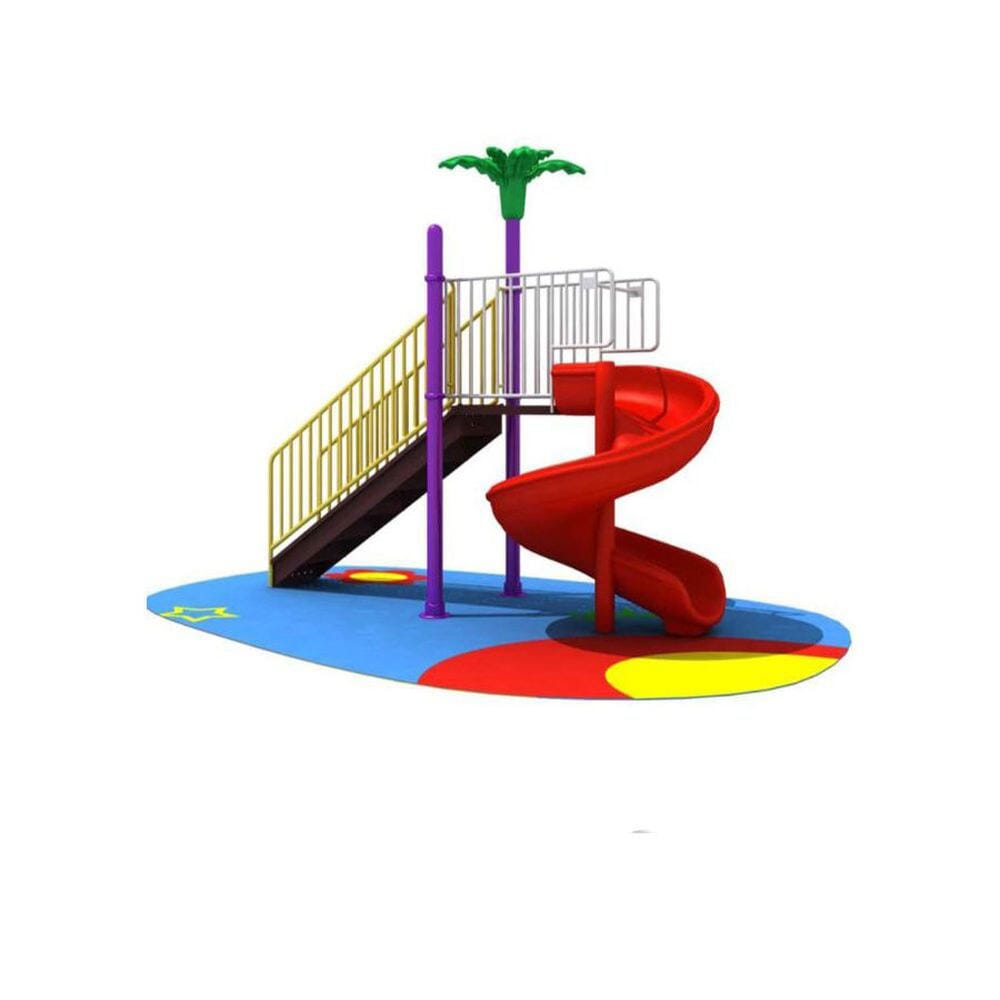 Indoor & Outdoor Playground S-Shaped Slide with Safety Stairs – Size: 350×180×360 cm