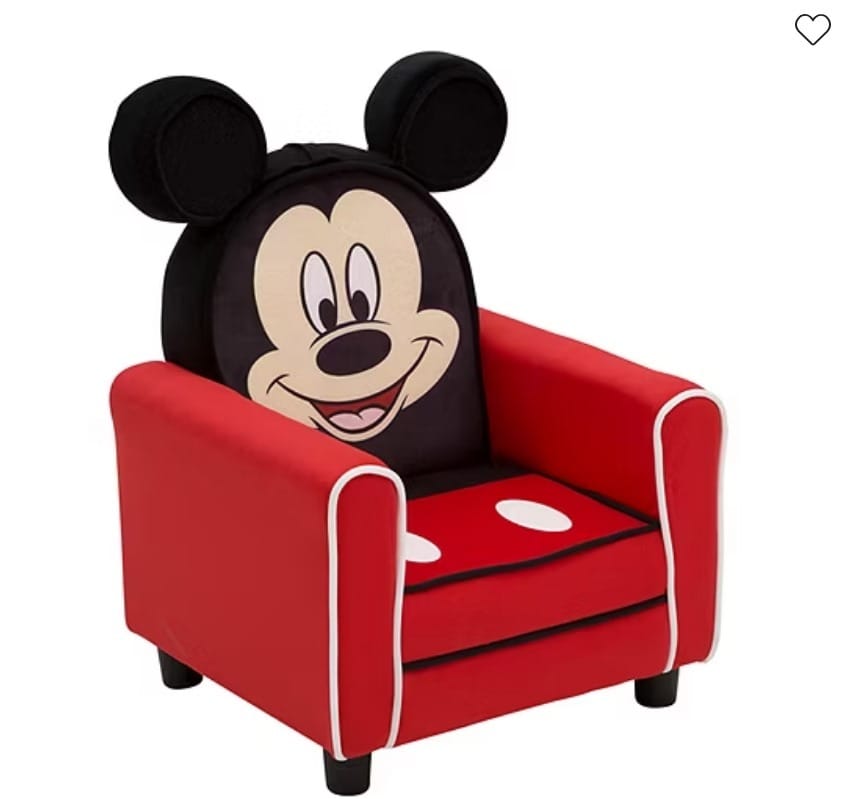 Disney Mickey Upholstered Chair with Ears. Kids Fabric Sofa 1 Seater