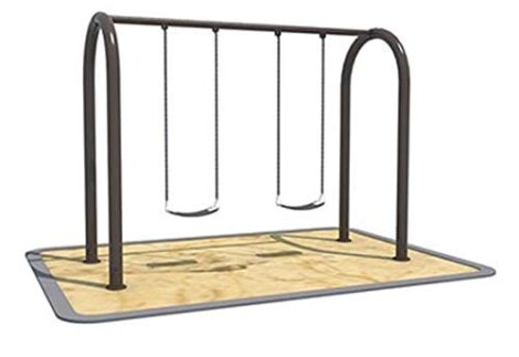 Outdoor Playground Metal Swing Set – 2 Seats – Size: 268×107×220 cm