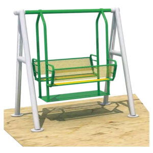OUTDOOR PLAYGROUND METAL FAMILY SWING SEATS SIZE ; 210X130X200CM