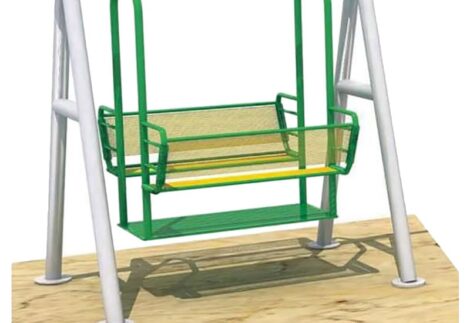 Outdoor Playground Metal Family Swing – Size: 210×130×200 cm