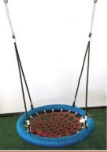 Round Nest Swing – Red & Blue – Indoor & Outdoor Play Equipment - (98cm)
