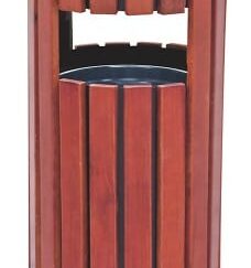 Outdoor Wooden Dustbin, Wooden Round Wast Bin Without  Ashtray. size; 38x85cm