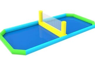 Inflatable Water Volleyball Court in Pool - Size: 14×7×1.5 m.