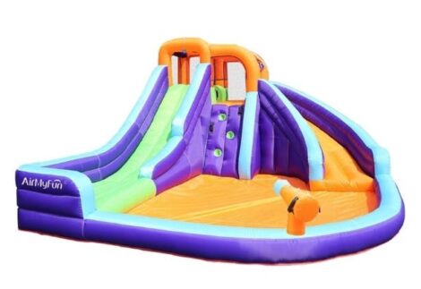 Inflatable Water Slide & Obstacle Course Bounce House - Heavy-Duty for Outdoor Air Blower - Size: 4.2×3.65×2.25 m