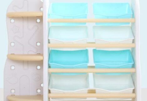 Plastic toys organizer storage box shelf with drawers size ; 110x36x91cm
