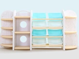 Pink plastic  toys organizer storage box shelf.  size ;   188x36x91cm