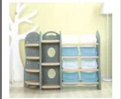 Plue plastic toys organizer storage box shelf. Size: 150x36x91cm