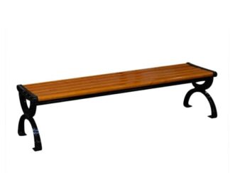 Outdoor garden bench terrace benches, Weatherproof and anticorrosive solid wood slat gap bench, Reinforced metal bench for adults and children with 2-3 seats, Easy to assemble. Size; 150x40x40cm