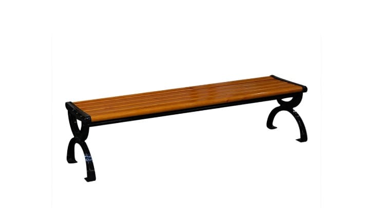 Outdoor garden bench terrace benches, Weatherproof and anticorrosive solid wood slat gap bench, Reinforced metal bench for adults and children with 2-3 seats, Easy to assemble. Size; 150x40x40cm