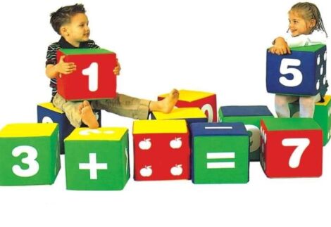 Soft Foam Number Blocks - Digital Building Set - 1 Set (10 pcs) - Each Cube: 25×25×25 cm